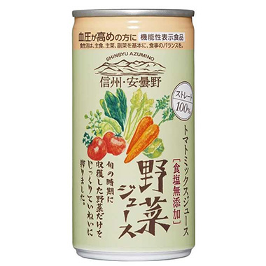 信州安曇野野菜ジュース無塩190gx30