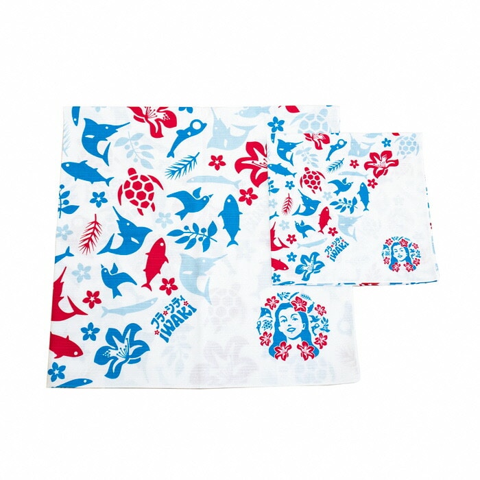 335 フラシティいわき オリジナル風呂敷 フラしき 大小セット 三色ver 福島県いわき市 Jre Pointが 貯まる 使える Jre Mall