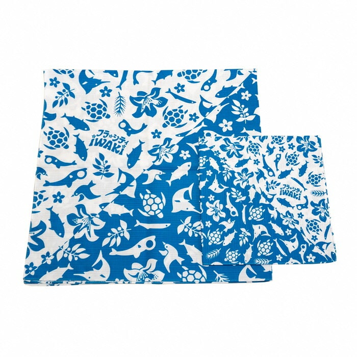 336 フラシティいわき オリジナル風呂敷 フラしき 大小セット 一色ver 福島県いわき市 Jre Pointが 貯まる 使える Jre Mall