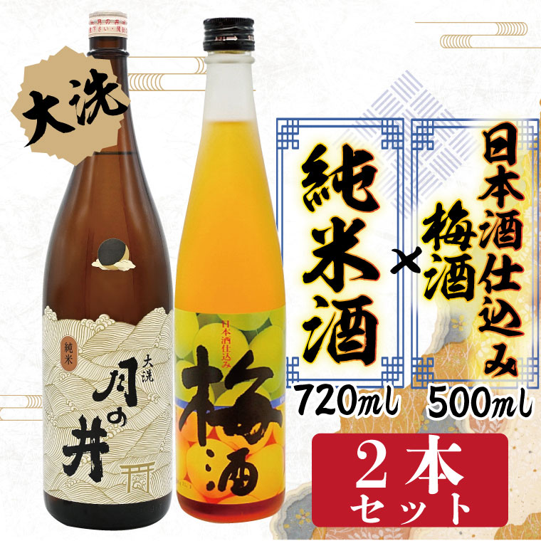 日本酒 純米酒 日本酒 仕込み 梅酒 2本 セット 月の井 大洗 地酒
