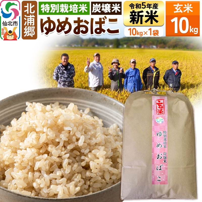 新米【特別栽培米 炭壌米 ゆめおばこ】令和5年産 玄米 10kg (11月上旬より発送開始)