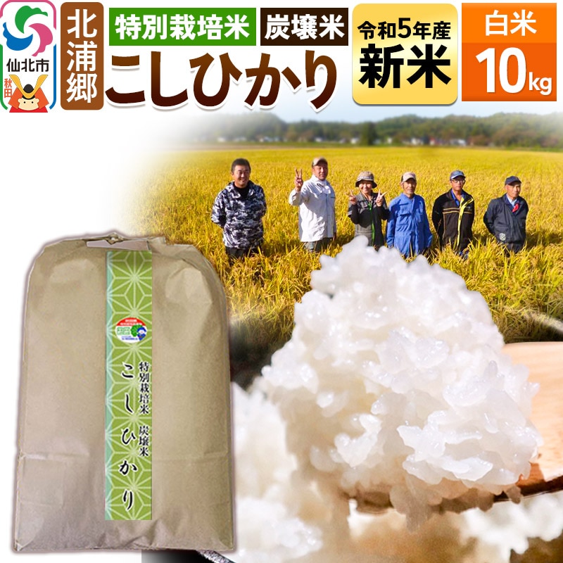新米【特別栽培米 炭壌米 こしひかり】令和5年産 白米 10kg (11月上旬より発送開始)