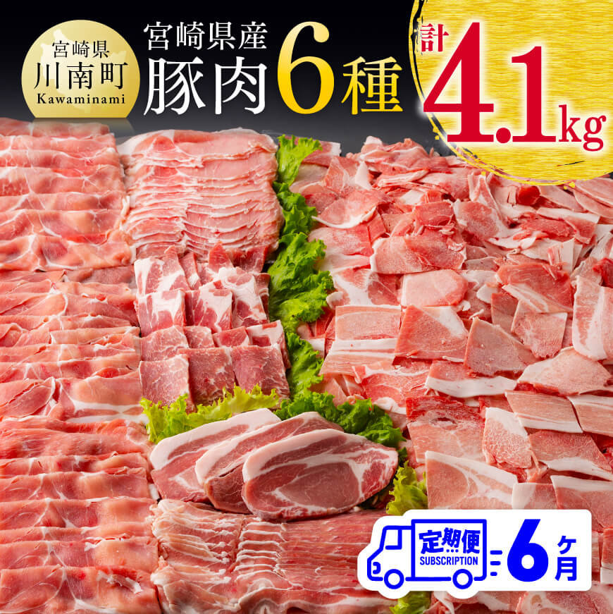 【6ヶ月定期便】宮崎県産豚肉６種　豚肉