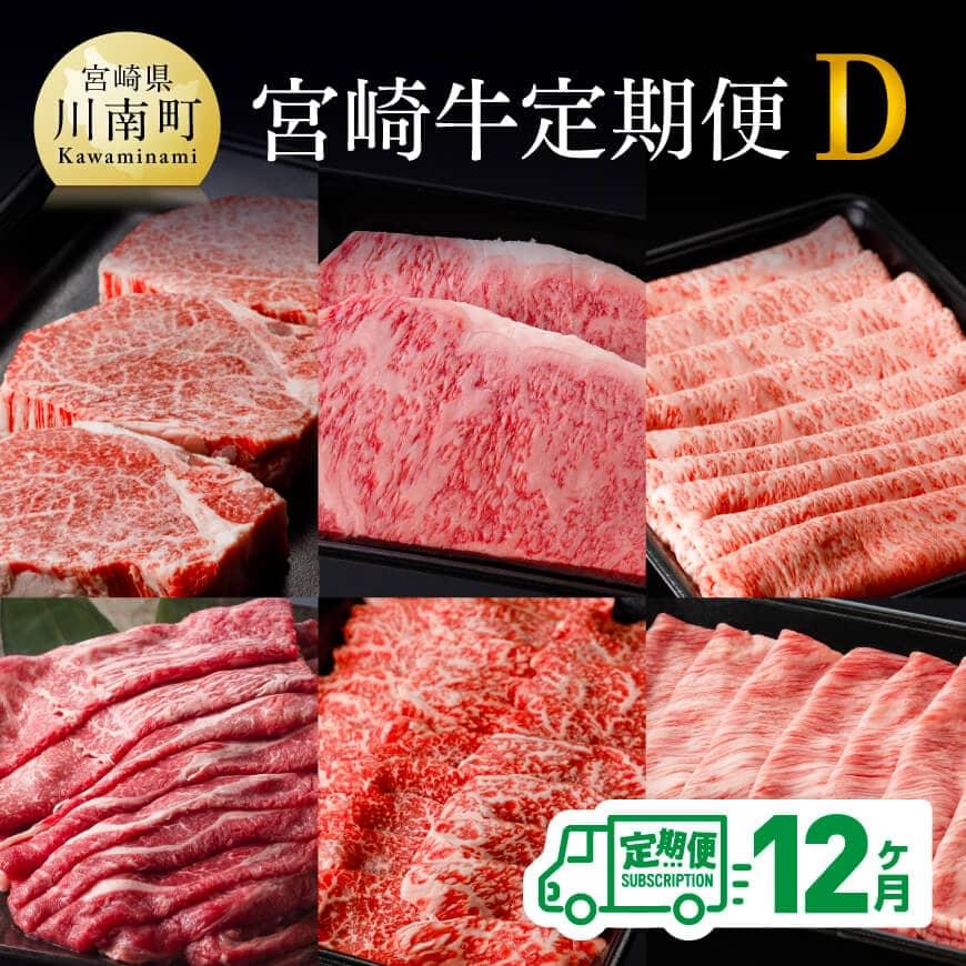 【定期便】宮崎牛12ヶ月定期便Ｄ　牛肉