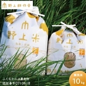 野上耕作舎 野上米ヒノヒカリ 無洗米10kg