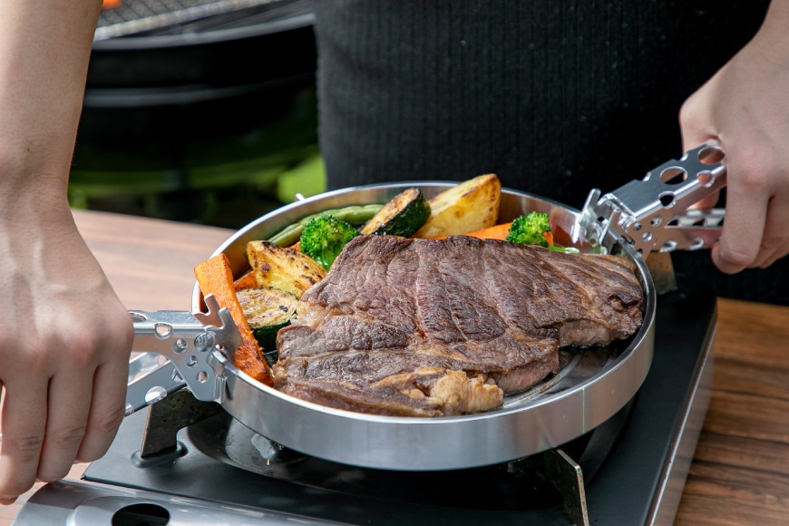 グリルパン ステーキ専用 削りだしグリルパン『極厚～ごくあつ～』(L)調理器具 キッチン用品 鉄 アウトドア 肉料理 長崎県島原市｜JRE