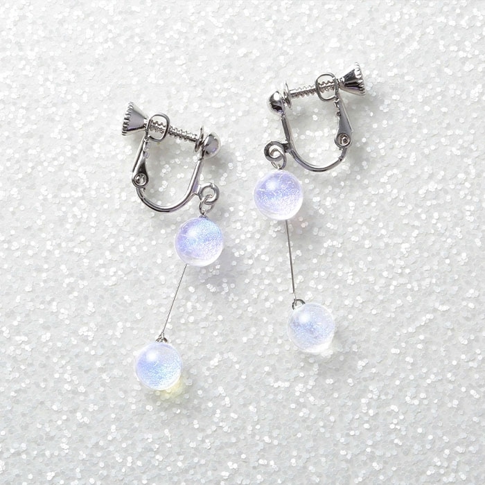 462 ジュエリー イヤリング 2連 アクセサリー 水鏡 ガラス細工 ハンドメイド 手作り 北海道 北国からの贈り物 北海道弟子屈町 Jre Pointが 貯まる 使える Jre Mall