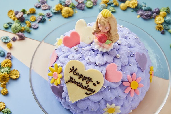 Le Lis プリンセスドール パープル とびっきり可愛い芸術デコレーションケーキ5号 4 6名様分 もちろん美味しさにも自信 冷凍でお届け 冷蔵解凍 愛知県大府市 Jre Pointが 貯まる 使える Jre Mall