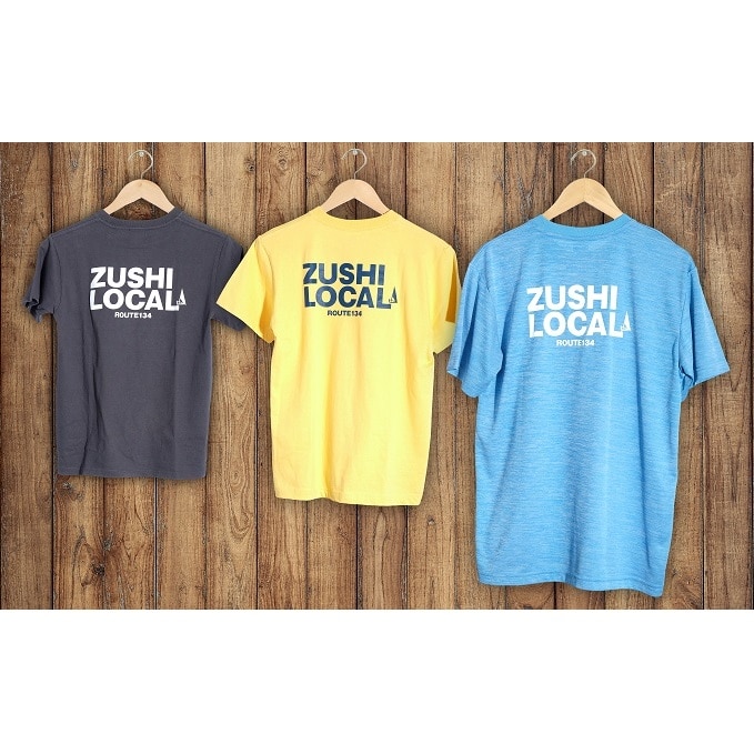 逗子オリジナルTシャツ (ZUSHI LOCAL) デニムカラー(Mサイズ): 神奈川 
