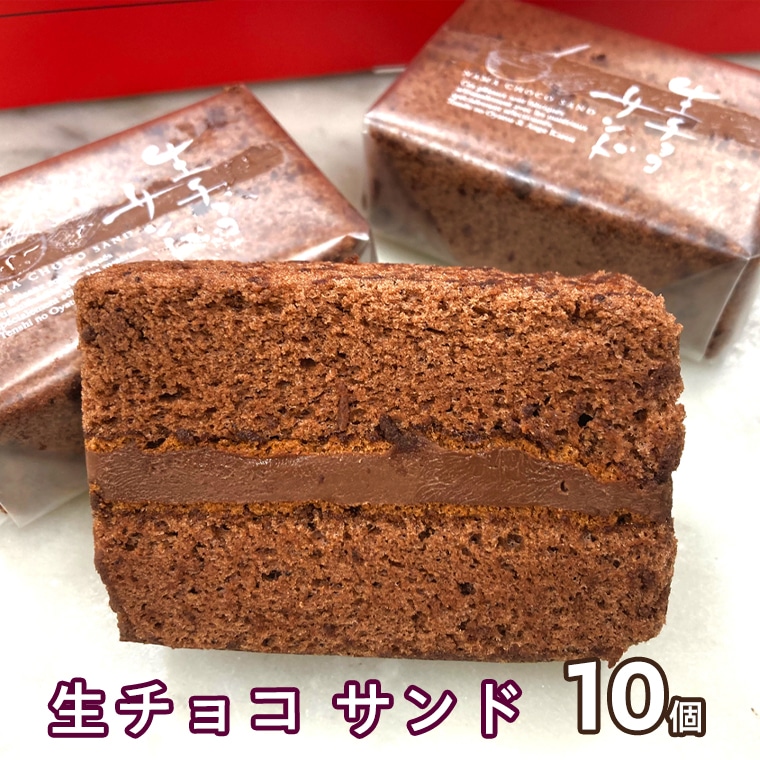 【 数量限定 】 生チョコ サンド 10個 贅沢 濃厚 スイーツ デザート ケーキ チョコレート 冷凍