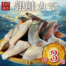 【訳あり】人気海鮮お礼品 銀鮭カマ 約4kg【1389618】