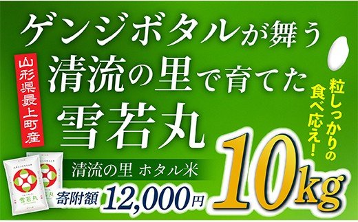 【無洗米】最上町産 ホタル米雪若丸10kg(5�s×2袋)