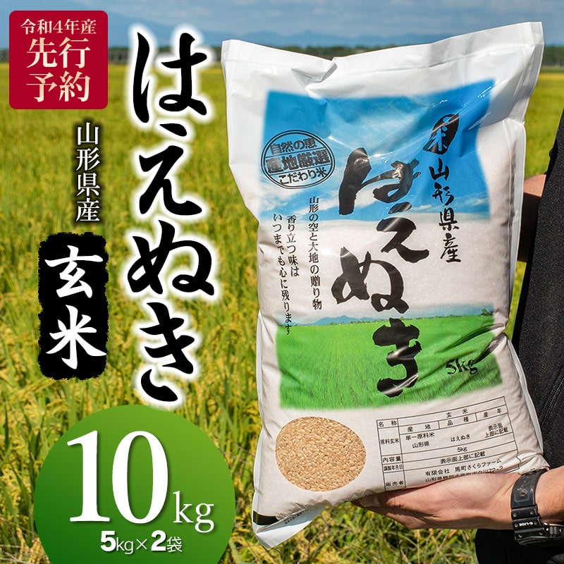 Z04-003　【令和4年産】さくらファームのはえぬき玄米10�s（5kg×2）