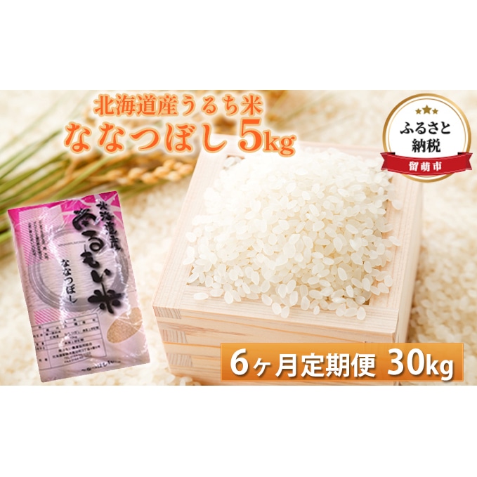 北海道産うるち米　ななつぼし5kg×6ヶ月連続お届け