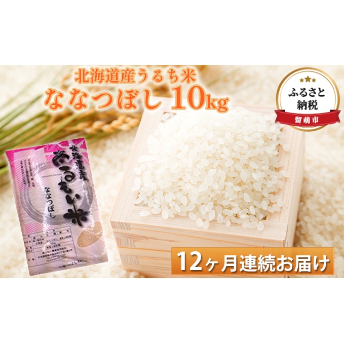 北海道産うるち米　ななつぼし10kg　12ヶ月連続お届け