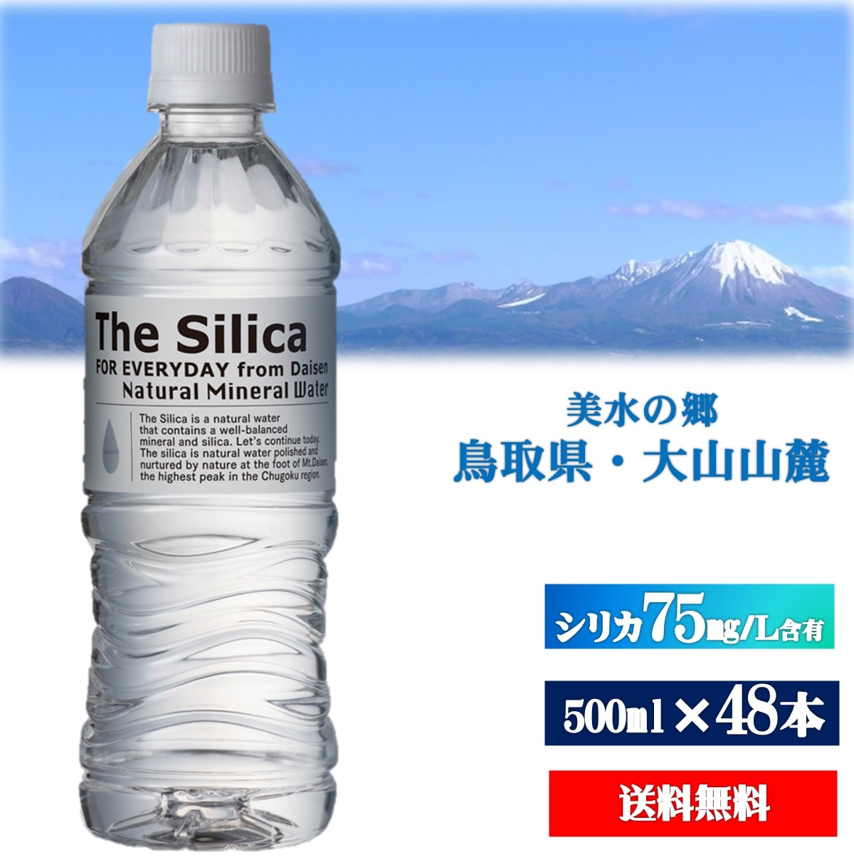 【22-010-072】The Silicaシリカ天然水500ml 24本×2箱（計48本）
