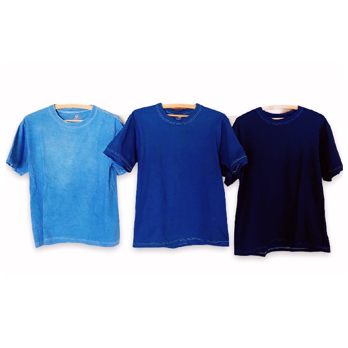 ふるさと納税 藍染めTシャツ（藍） Lサイズ 北海道伊達市 制服、作業服