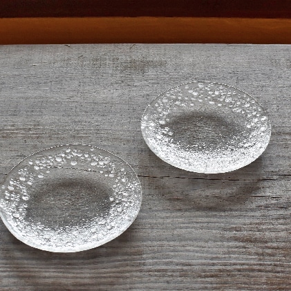 ガラスのお皿（小皿2枚組）: 滋賀県米原市｜JRE MALLふるさと納税