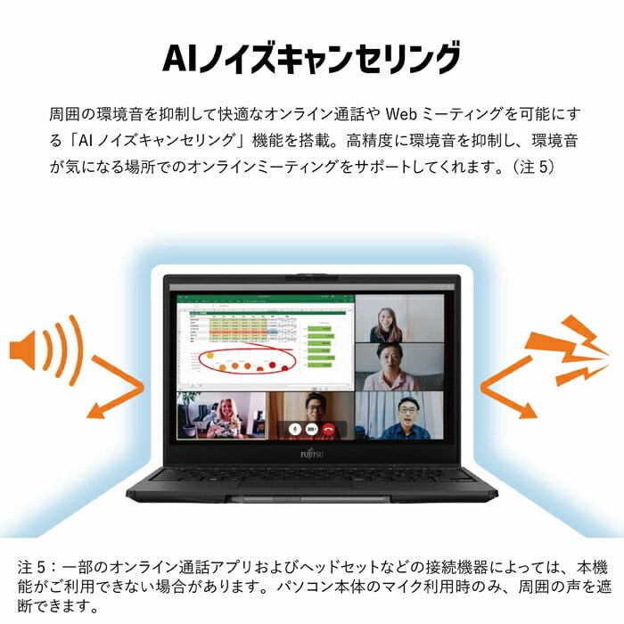 富士通 Windows11 新品SSD Webカメラ＆マイク搭載 ノートパソコン