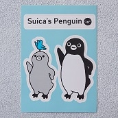 Suicaのペンギン　ダイカットシール（上を向く）