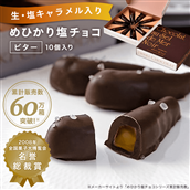 【福島】いわきチョコレートめひかり塩チョコ・ビター１０個　送料無料　【チョコ】＜2024ホワイトデー＞