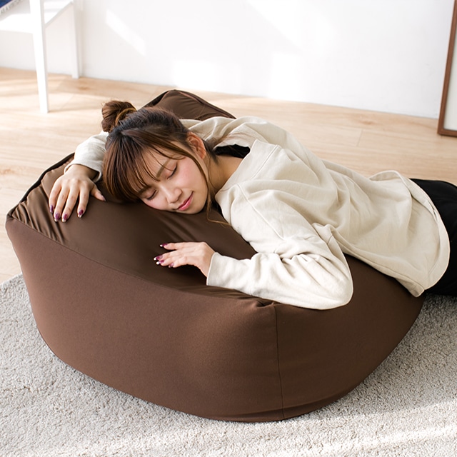 ゆったりくつろげるキューブ型ビーズクッション カバー付き ブラウン送料込 ブラウン シュミル Jre Pointが 貯まる 使える Jre Mall