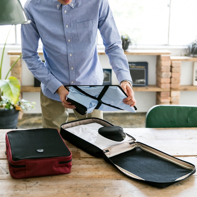 ｔａｂｉｔｕｓ タビタス ワイシャツケース ネックポーチ ２枚用 ブラウン ブラウン シュミル Jre Pointが 貯まる 使える Jre Mall