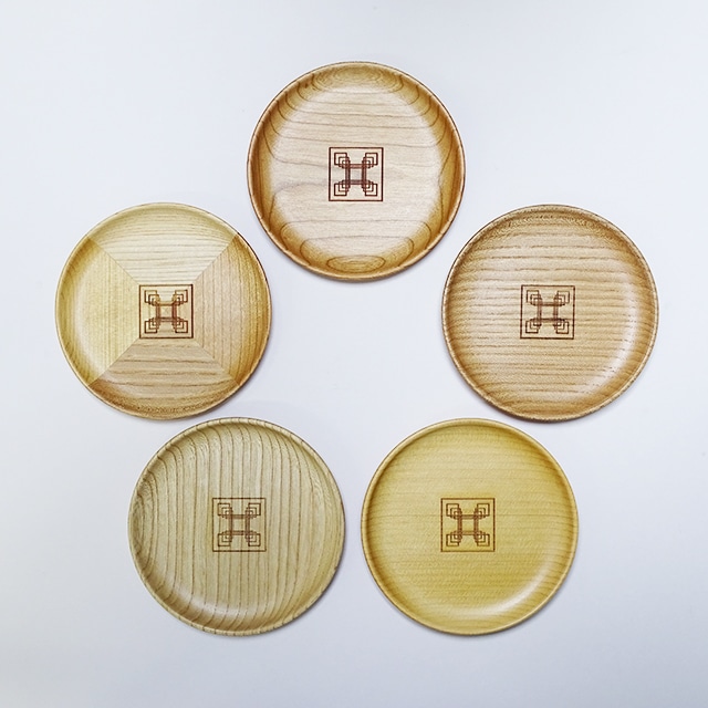 四季島　木製豆皿５枚セット