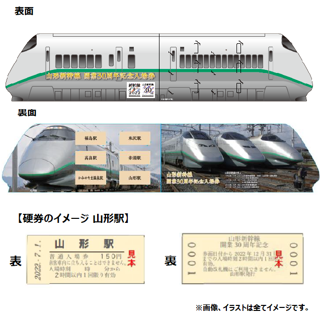 数量限定 山形新幹線開業30周年記念入場券 系 シルバーメタリックセット 系シルバーメタリックセット General Store Railyard Jre Mall