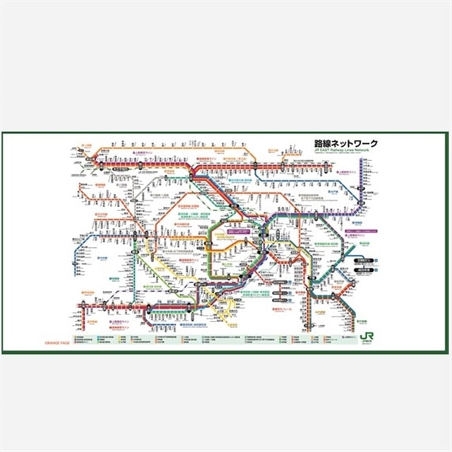 JR東日本東京近郊路線図ビッグタオル2018