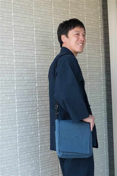 刺子織ショルダーバッグ No 2 ブルー F ブルー 作務衣 甚平専門店 和粋庵 Jre Pointが 貯まる 使える Jre Mall