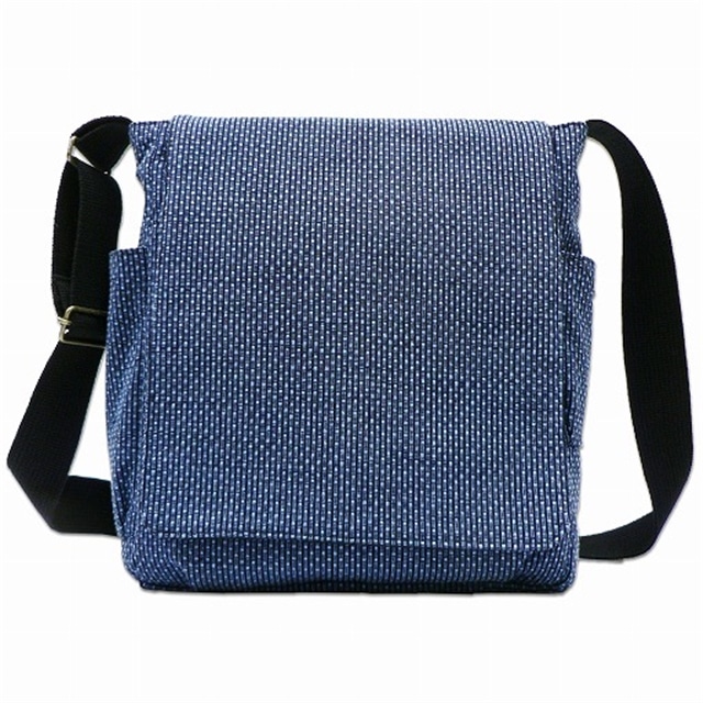刺子織ショルダーバッグ No 2 ブルー F ブルー 作務衣 甚平専門店 和粋庵 Jre Pointが 貯まる 使える Jre Mall