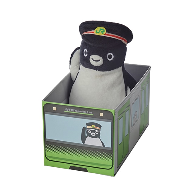 【入荷待ち】Suicaのペンギン 運転士さんぬいぐるみ（山手線車両BOX入り）