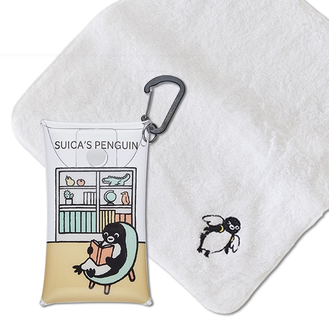 Suicaのペンギン クリアマルチケース&刺繍ハンドタオルセット