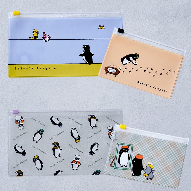 【20周年和風ハンカチ付】Suicaのペンギン　スライダーケース4枚セット