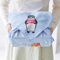 【硬券マグネット付】Suicaのペンギン 風呂敷・ブルー