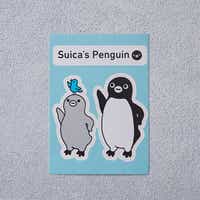 Suicaのペンギン ダイカットシール（上を向く）