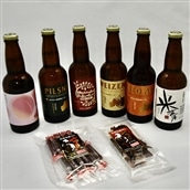 【送料込】みちのく福島路ビール飲み比べ、おつまみ付