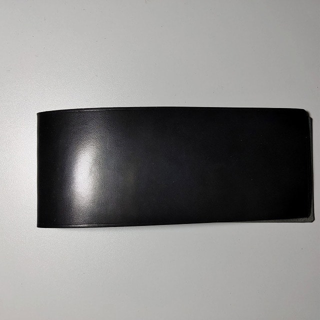 【ぬくもり刻印】補充券カバー0105（ブラックレザー2.0ミリ厚　ネジ付き　ＪＮＲ箔押し風）限定品