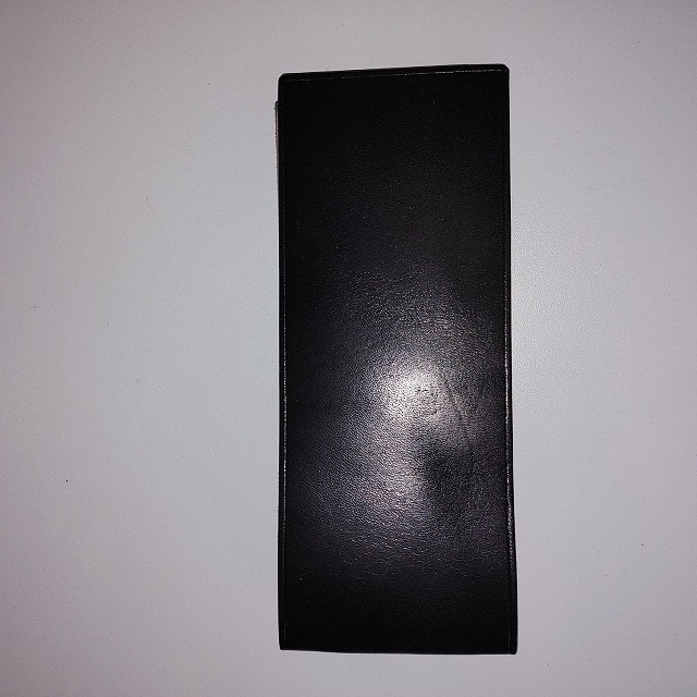 【ぬくもり刻印】補充券カバー0108（ブラックレザー2.0ミリ厚　ネジ付き　ＪＮＲ箔押し風）限定品