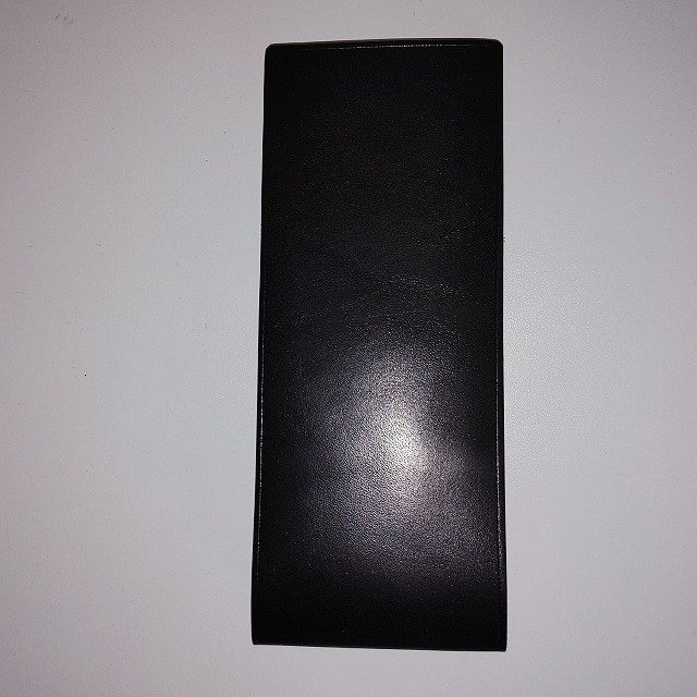【ぬくもり刻印】補充券カバー0110（ブラックレザー2.0ミリ厚　ネジ付き　ＪＮＲ箔押し風）限定品