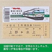 【185-B】国鉄１８５系谷川１号（忙）復刻特急券　上野→水上