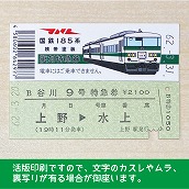 【185-B】国鉄１８５系谷川９号　復刻特急券　上野→水上