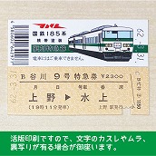 【185-B】国鉄１８５系谷川９号（忙）復刻特急券　上野→水上