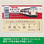 【183-A】国鉄１８３系しおさい１３号（忙）復刻特急券　両国→銚子