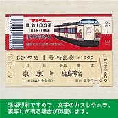 【183-A】国鉄１８３系あやめ１号（忙）復刻特急券　東京→鹿島神宮