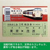 【183-A】国鉄１８３系わかしお１号　復刻特急券　東京→茂原