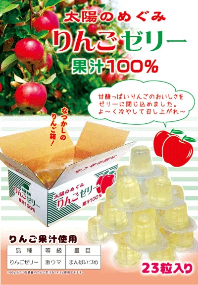 【計69個入／1個35円】ASフーズ 果汁100％ゼリーBOX りんご味 23粒×3箱 送料無料