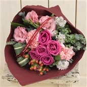 バラの花束 ローズブーケ ピンク系　生花 フラワーギフト 送料無料 誕生日 記念日 お祝い ギフト プレゼント