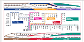 バスタオル東日本の新幹線路線図